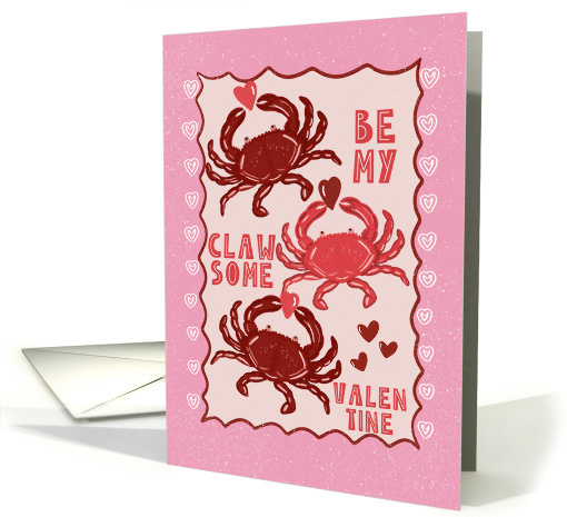 Be My Clawsome Valentine with Crabs and Hearts card (1958948)