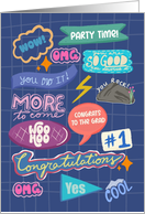 Graduate Congratulations Fun Sticker Style Word Art