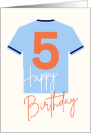 5th Birthday Sports Jersey Number 5 Happy Birthday card