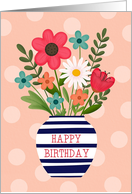 Happy Birthday Flowers in a Vase