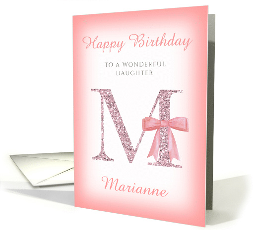 Daughter Birthday Personalized Glitter Effect Initial M... (1970460)
