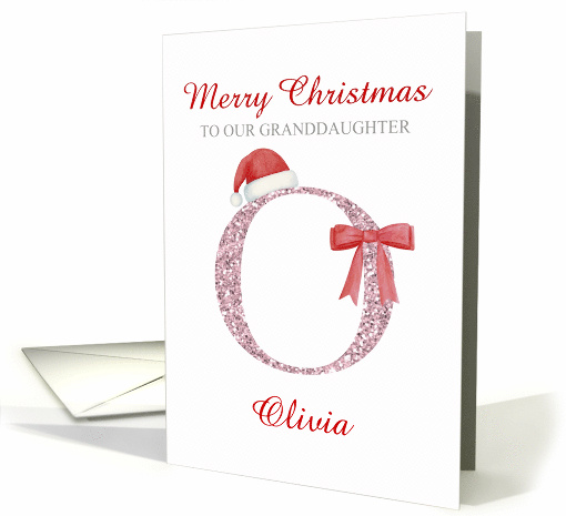 Merry Christmas Personalize with Any Relation Any Name Letter O card
