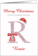 Merry Christmas Personalize with Any Relation Any Name Letter R card