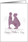 For Mom Mother&rsquo;s Day Watercolor Silhouette card