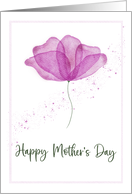 For Mom Mother's Day Watercolor Pink Flower
