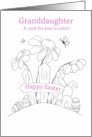 Granddaughter Easter Coloring Card