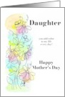 For Daughter Mother&rsquo;s Day Colorful Line Art Flowers card