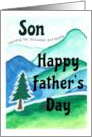 Son Father’s Day Standing Tall Grounded and Strong card