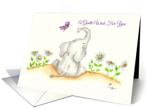 Thinking of You a Gentle Wish for You Baby Elephant card (1965732)