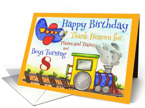 Boy Birthday Thank Heaven for Little Boys Turing Eight... (1987344)