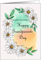 Happy Grandparents Day Grandma and Grandpa Daisy Chain card