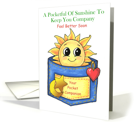 Childs Feel Better Soon Pocketful of Sunshine Pocket Companion card