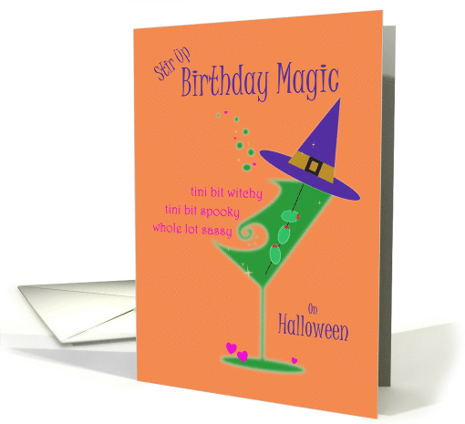 Halloween Birthday Tini Bit Witchy Spooky Sassy Martini... (2000550)