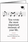 Doctor of Musical Arts Graduation, Music Notes Design DMA 2026 card