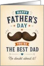 Funny Mustache Father’s Day Retro Dad Humor Theme card