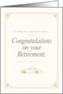 Elegant Retirement Luxury Congratulations on Your Retirement card