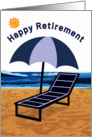 Relaxing Beach Chair Happy Retirement card
