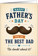 Funny Mustache Father�s Day Retro Dad Humor Theme card