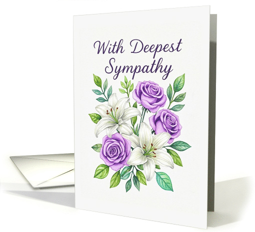 With Deepest Sympathy Floral Condolence card (1992230)