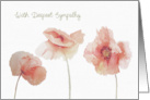 Sympathy Poppies Watercolor card