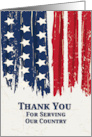 Military Thank You for Serving Our Country card