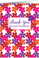 Friendship Thank You with Bright Happy Flowers