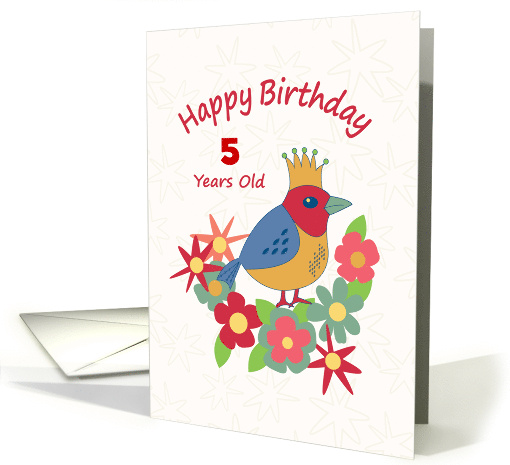Custom Age Happy Birthday Bird with Crown card (1994384)