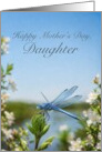 For Daughter on Mother’s Day Dragonfly on a Green Bud card