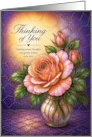 Thinking of You Stained Glass Effect Rose Bouquet card
