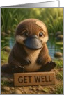 Get Well Cute Platypus by Peaceful Pond card