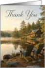 Thank You Lakeside Cabin Retreat Blank Inside card