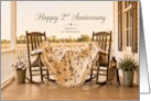 2nd Anniversary Rocking Chairs with Blanket for Spouse card