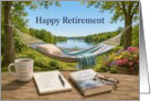 Retirement Hammock by the Lake for School Counselor card