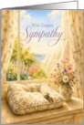 Pet Sympathy Empty Cat Bed by Sunny Garden Window card