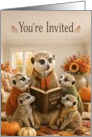 Thanksgiving Invitation Meerkat Family Sharing Stories of Gratitude card