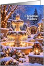Christmas Wishes Glowing Winter Garden Fountain card
