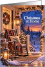 Christmas at Home Cozy Snowy Holiday Porch card