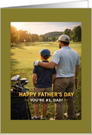 Father�s Day Golf Course Father with Son card