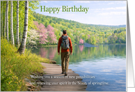 Birthday Spring Lakeside Walk New Possibilities for Him