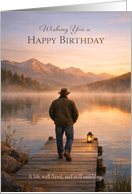 Birthday Mountain Lake Reflection Life Still Unfolding for Him