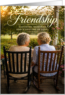 Friendship Elderly Women Rocking Chairs card