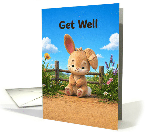 Get Well Cute Bunny Bandage Sunny Garden card (1981504)