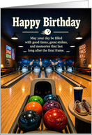 Birthday Bowling Alley Celebration card