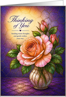 Thinking of You Stained Glass Effect Rose Bouquet card