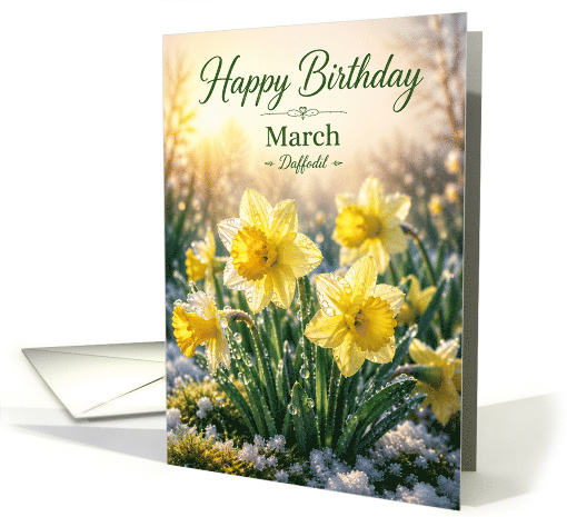 Birthday March Birth Flower Yellow Daffodil Garden card (1984152)
