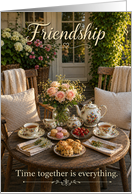 Friendship Garden Tea Table Gathering card