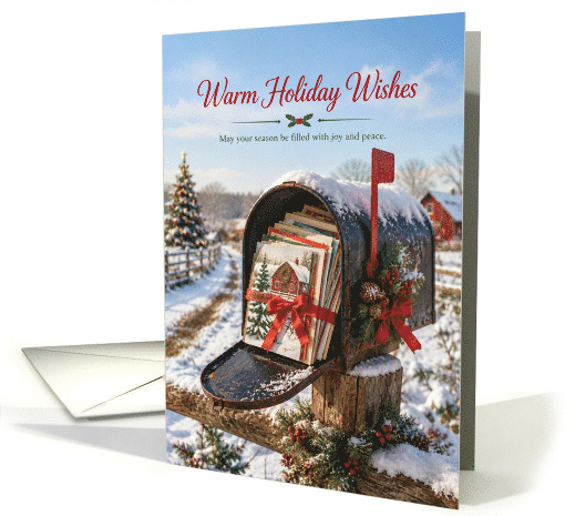 Christmas Mailbox Filled with Holiday card (1992974)