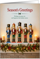 Christmas Nutcracker Soldiers on Festive Mantel card