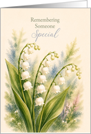 Sympathy Lily of the Valley Watercolor Floral