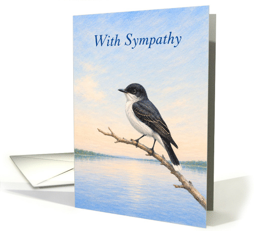 Sympathy Eastern Kingbird Perched on a Branch card (1998662)